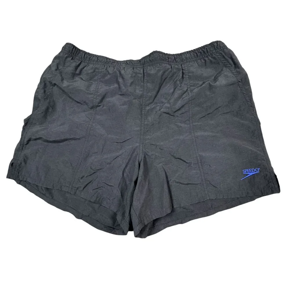 Vintage Speedo Swimsuit Men's XL* Nylon Shorts Mesh Lined Elastic Waist Surf 90s